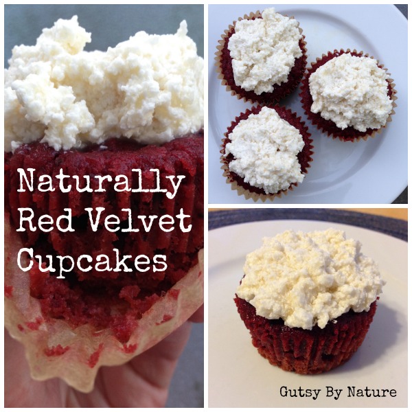 naturally red velvet cupcake