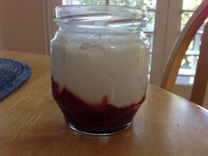 yogurt with jam