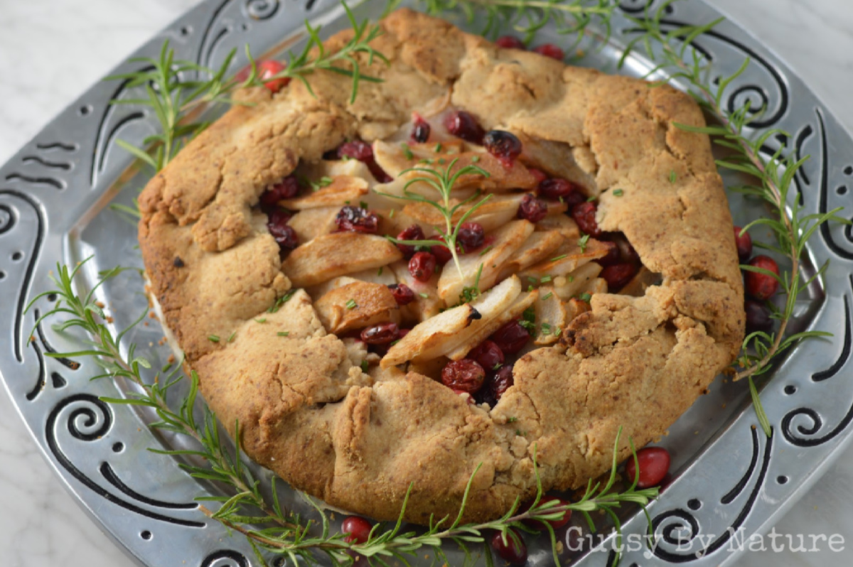 Cranberry & Rosemary Pear Galette (AIP)