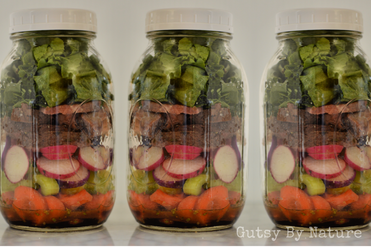Meal Prep Tricks - Balsamic Steak Mason Jar Salads (AIP, SCD) - Gutsy By  Nature