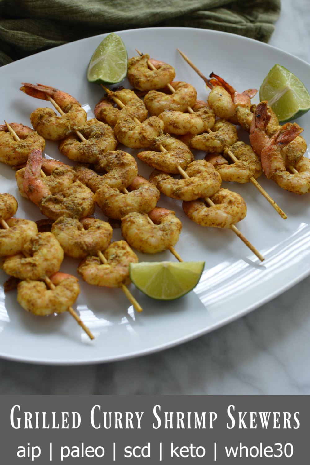 grilled curry shrimp skewers