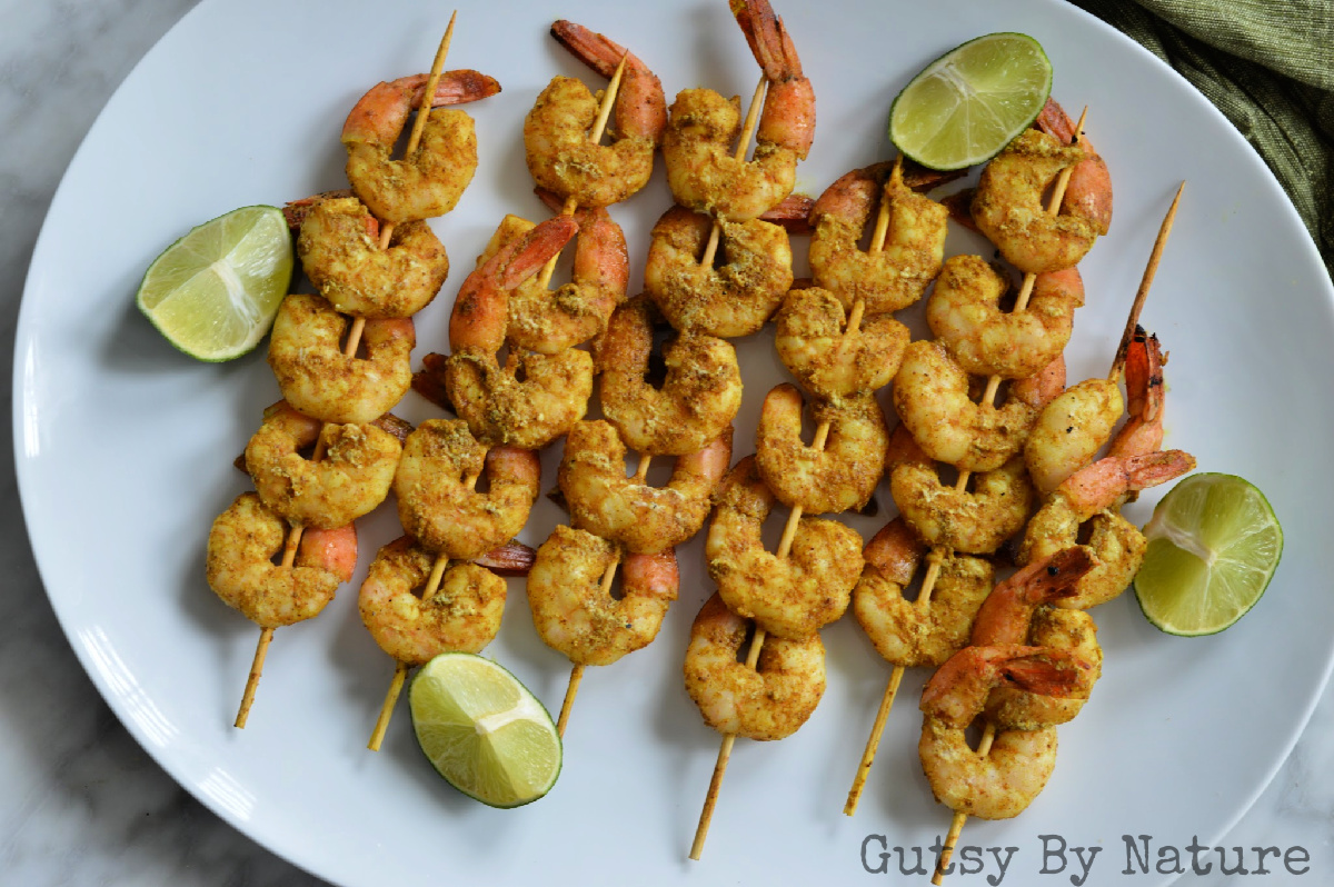 grilled curry shrimp skewers
