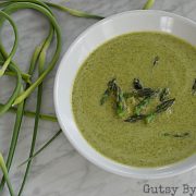 asparagus and garlic scape soup