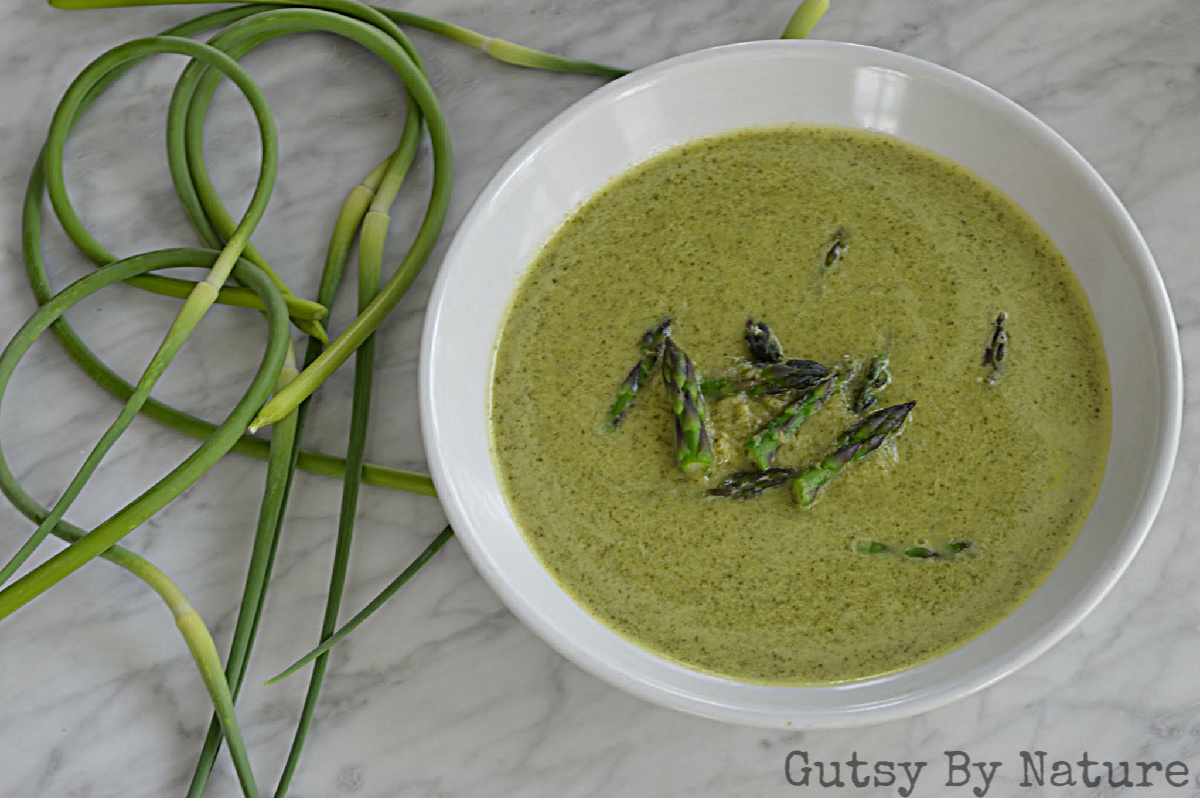 Asparagus & Garlic Scape Soup (AIP, SCD) - Gutsy By Nature