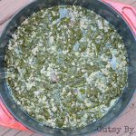 turnip greens and pork in dutch oven