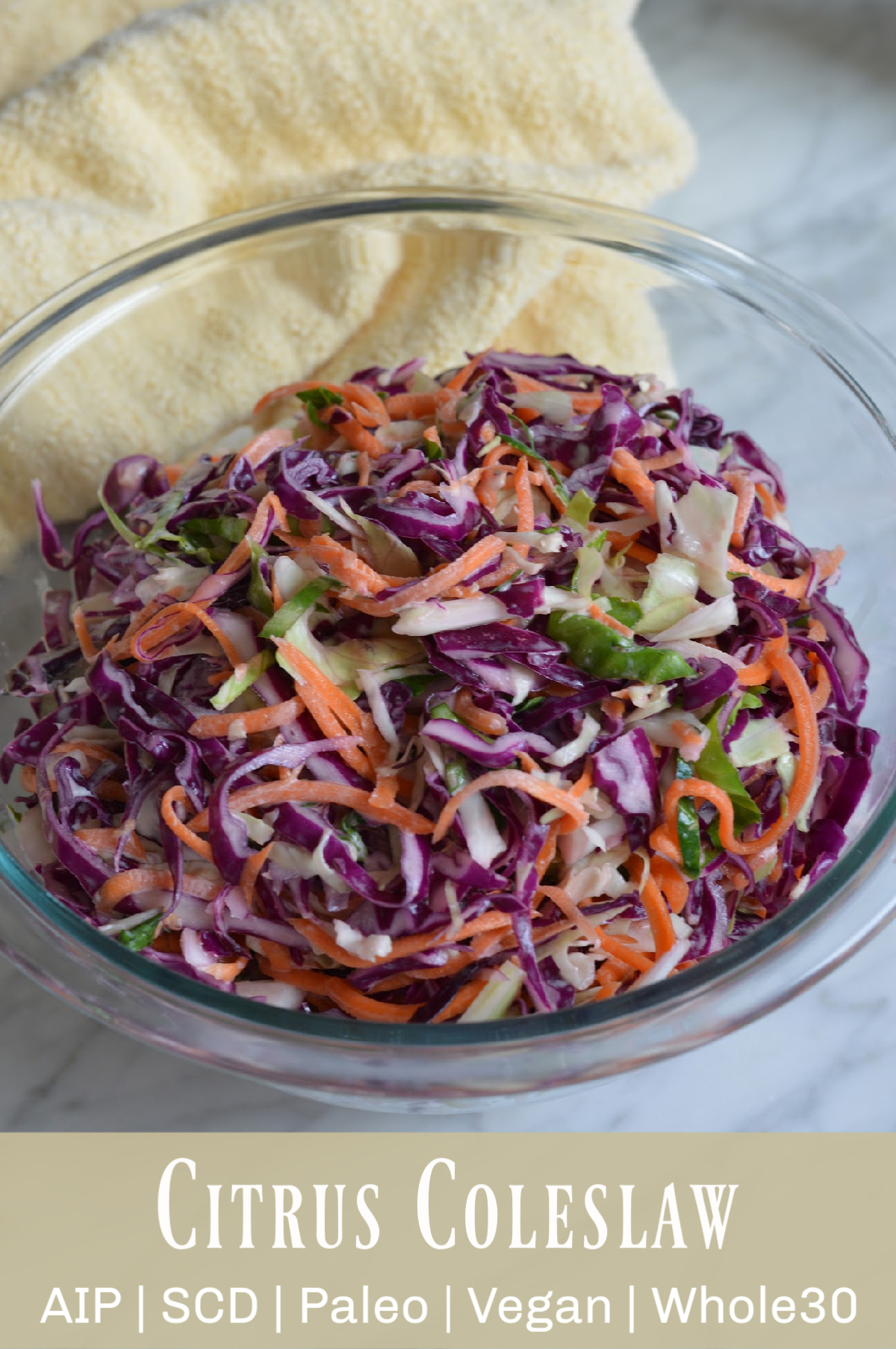 Purple Cabbage Citrus Coleslaw - Self Proclaimed Foodie