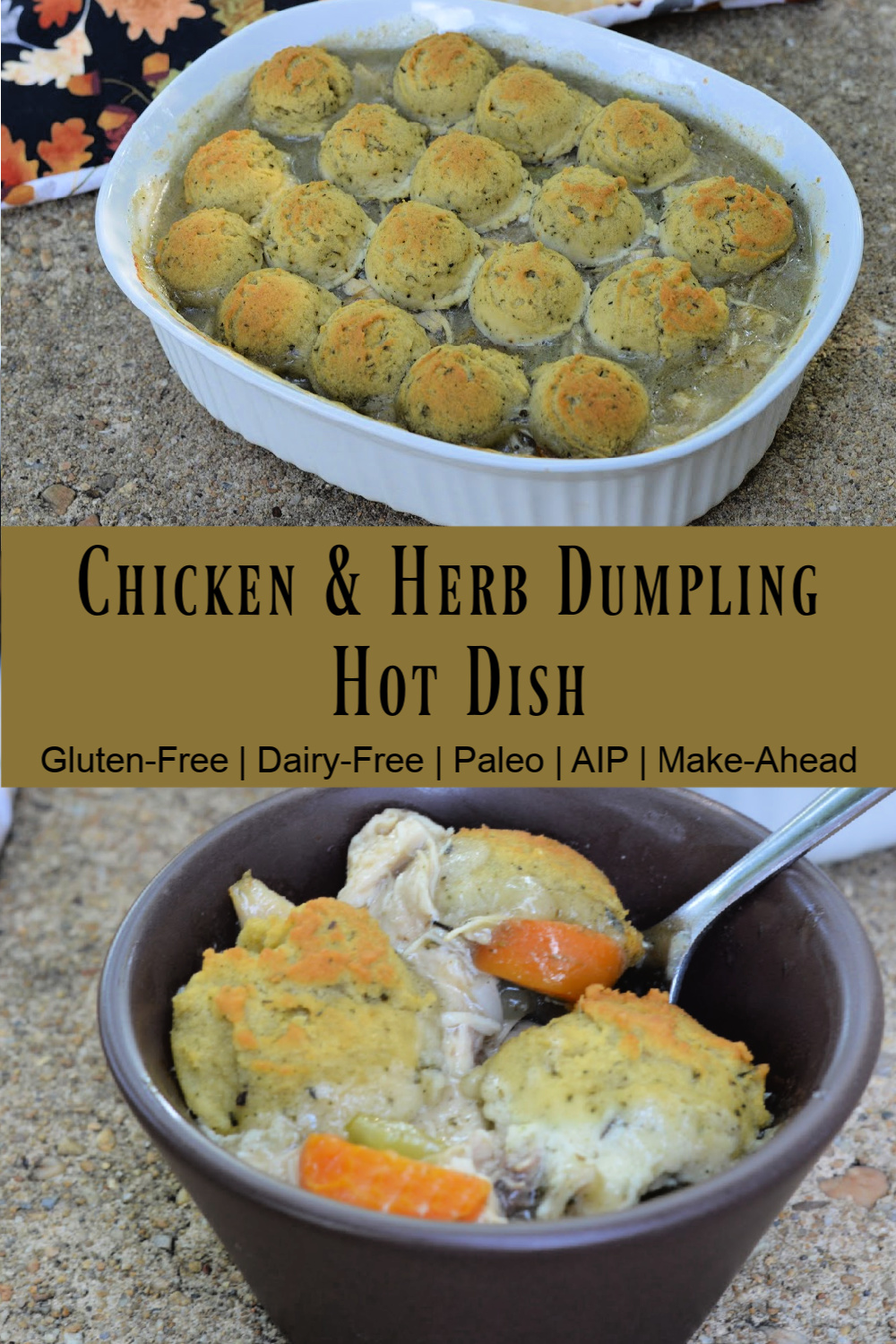 chicken and herb dumpling hot dish (AIP)