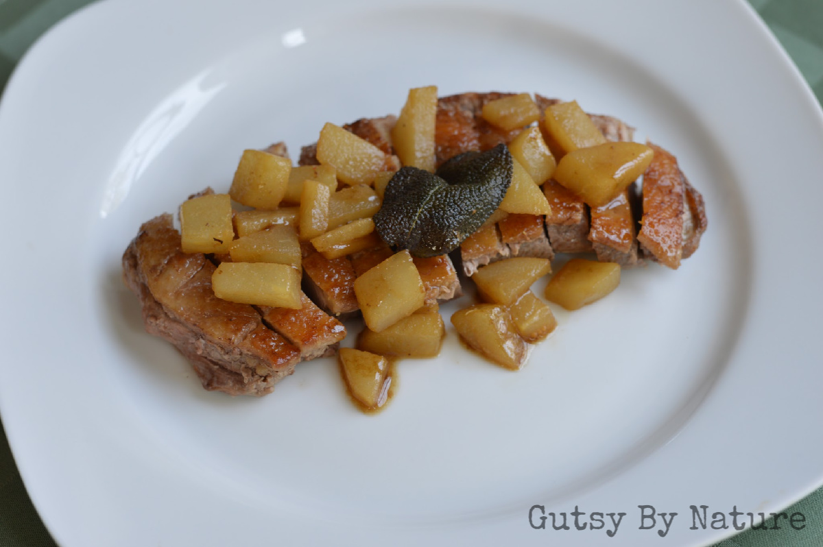 Pan-Seared Duck Breast with Sage & Pear Sauce