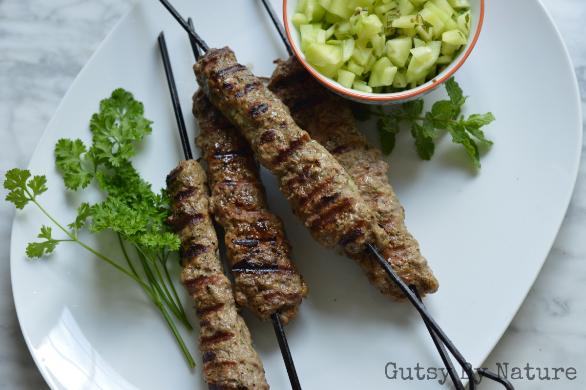 Grilled Lamb Kebabs with Cucumber Herb Relish (AIP, SCD) - Gutsy By Nature